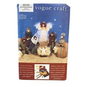 Vogue Craft 9533 Nativity Set Pattern Linda Carr OS Multicolor Good‎ No-Sew 1996